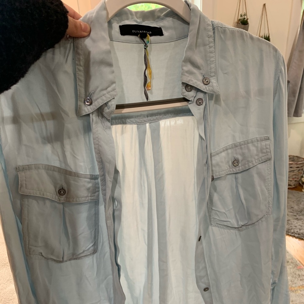Light blue blouse
